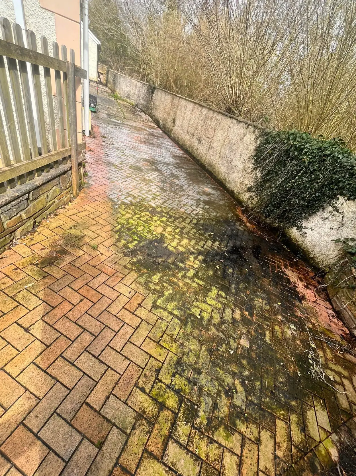 Before exterior cleaning work